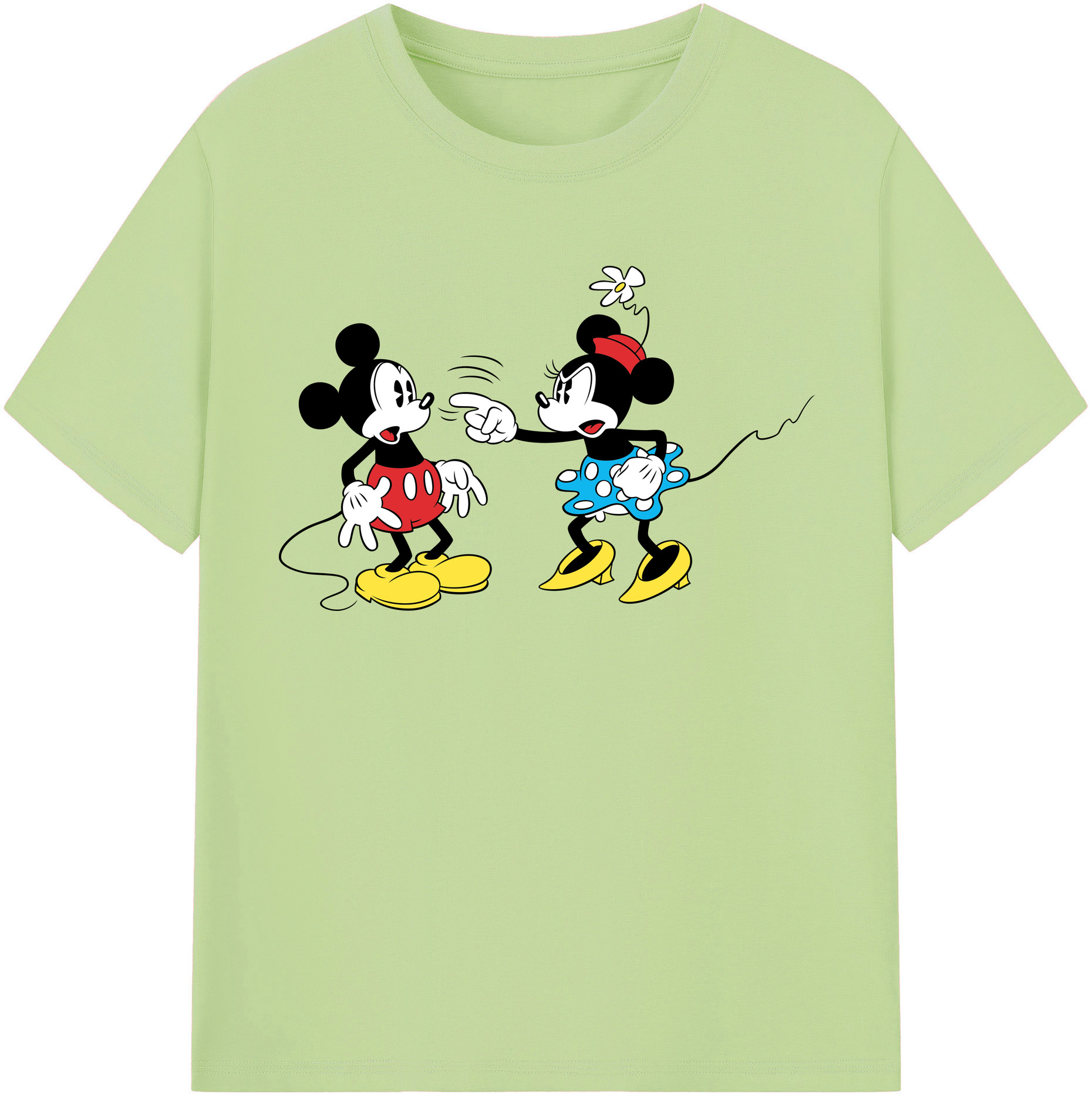 （画像用） ミッキーマウス Mickey Mouse 綿100％半袖Tシャツ（フロントプリント）